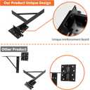 Gate Corner Brace Bracket Heavy Duty Adjustable No Sag Kit Durable Solid Iron for Shed Doors,Driveway Gates,Corral Gates,Wood Windows,Gate Frame Kit,Gate Hardware