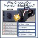 24" x 24" Angled Mud Flaps for Semi Truck 1/5" Thick Mudflaps Semi Truck Mud Flaps Splash Guard Set of 2