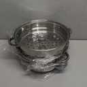 Steamer Pot for Cooking 11 inch Stainless Steel, 3-tier Multipurpose 18/8 Stainless Steel Steam Pot Cookware with Lid for Vegetable, Dumpling, Stock, Sauce, Food