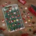 30 pcs Christamas Tree Decorations Clearance,Mini Resin Ornaments for Christmas Trees,Small Santa Clause Charms Xmas Decorations Sets for Girls Women