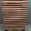 U.S. Traveler Boren Expandable Hardside Rugged Travel Luggage with 8 Spinner Wheels, Rose Pink, Checked-Large 30-Inch
