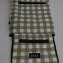 ZAZE Extra Large Picnic Outdoor Blanket, 80''x80'' Waterproof Foldable Blankets Gingham Picnic Mat for Beach, Camping Grass Lawn Park Accessories Cute Couple Gifts Ideas Wedding Registry(Green White)