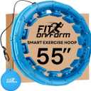 FIT ON FORM Infinity Weighted Hula Hoop for Adults Weight Loss, Smart Exercise Hola Circle Hoop for Women Abs Workout (Blue - 55 Inch)