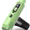 YABIFE 7-Speed Dog Nail Grinder with LED Light – Ultra Quiet Electric Pet Nail Trimmer for Large Dogs & Cats – Professional Grooming Tool with Dust Collector, One-Hand Speed Control (Light Green)
