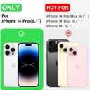 LOVE 3000 Designed for iPhone 14 Pro Case, Premium Silicone with [Soft Anti-Scratch Microfiber Lining] Shockproof Protective Phone Case for Men Women Girls 6.1", Fluorescent Green