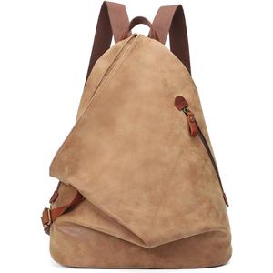 KL928 PU Leather Vintage Backpack  Large Casual Daypack Outdoor Travel Rucksack Hiking Backpacks for Men Women