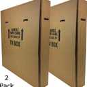 Uboxes Moving Boxes for Your TV Fits 1 LCD/LED up to 70" Plasma, LCD, or LED TV. Moving Box Size : expandable to 70"Length by Width 8" and 40" Height (TV Moving Box - 2 Pack)"