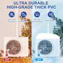 4" W 16.5Ft Decorative PVC Line Set Cover Kit for Mini Split Lineset Cover Kit for Air Conditioner & Heat Pump (Grey)