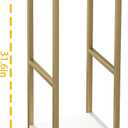 Plant Stand Indoor Corner Tall 2 Tier Metal Modern Flower Storage Plant Shelf Holder for Living Room Balcony Garden,Gold (2 Tier-Gold)