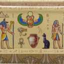 AUUXVA Storage Basket Ancient Egyptian Storage Cube Box Durable Canvas Collapsible Toy Basket Organizer Bin with Handles for Shelf Closet Bedroom Home Office (1 Pack)