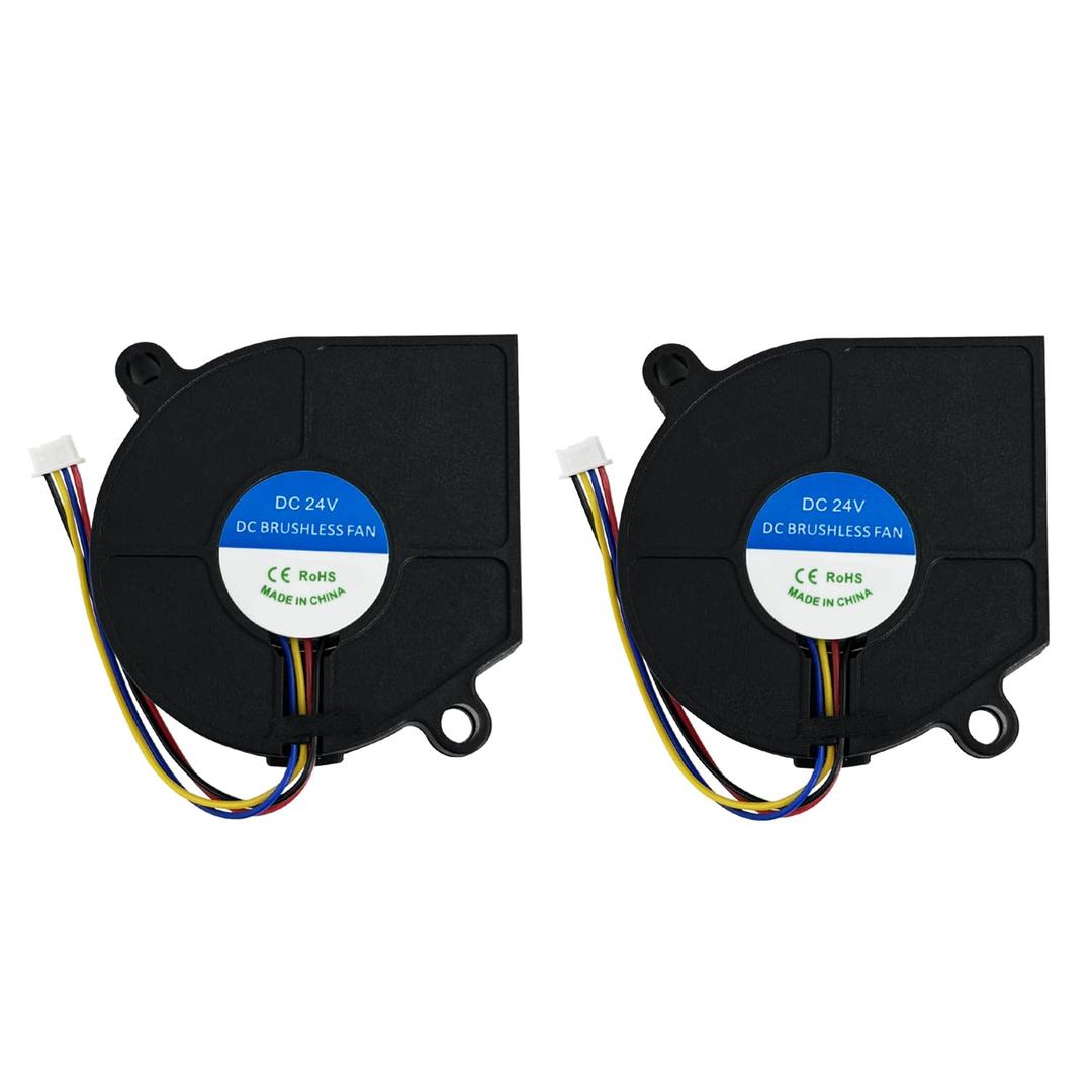 2PCS Blower Fan for Adventurer 5M/5M Pro/AD5X 5015 DC 24V Hotend Heatsink Fan Print Head Extruder Hotend Fan Replacement Brushless Cooling Fan for Flashforge 3D Printer Accessories