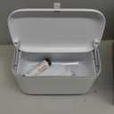 MUEE Hanging Compost Bin [1.3 Gal Solo Size] Food Scraps Collector with Slide Lid  Under Cabinet Small Trash Can for Coffee Station, RV & Studio Apartment  Matte White