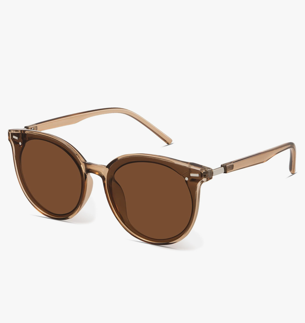 Livho Polarized Sunglasses, Retro & Oversized Shades for Women with Round Lenses