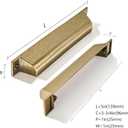 10 Pack 3-3/4 Inch Center to Center Burnished Antique Brass Cabinet Cup Pulls Vintage Drawer Pulls Kitchen Hardware Aged Bronze Channing Cup Pulls Drawer Handles Knobs 3-3/4 inch Hole Center