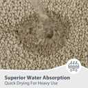 anllugs Bathroom Rugs, Non-Slip Bath Runner Rugs, 30" x 96", Beige