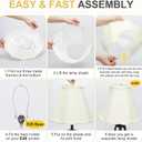 Medium Lamp Shades Set of 2, Cream Lamp Shade for Floor Lamps Table Lamps, 6.1"Top x 13"Bottom x 9.6"High, Scalloped Lamp Shade with Petal Edge Braid, Spider, Harp Holders Included, Assembly Required