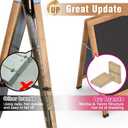 TOWON Large 40"x 20" Wooden A-Frame Chalkboard Sign, Rustic Standing Outdoor Sign, XL Chalk Board Sandwich Board Signs, Magnetic Double-Sided Sidewalk Board Kits for Cafe, Restaurant, Wedding Display