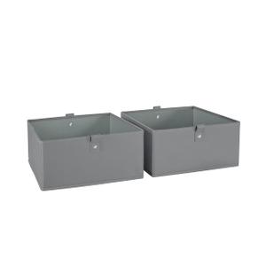 RiverRidge Kids 1pc Folding Storage Bins Set - 10.5” Bin Organizers with Handles - Gray Closet Organizer and Storage for Toys, Games, Shoes - Foldable Cube Storage Organizer Bins for Playroom, Nursery