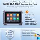 for Autel Scanner 10.1-Inch Screen Protector for Autel Elite/MS909C/MS909CEV/MS906 MAX Screen Replacement Film Anti-Scratch Tempered Glass Protective Film (for Autel MaxiSYS MS906 MAX 10.1-Inch)