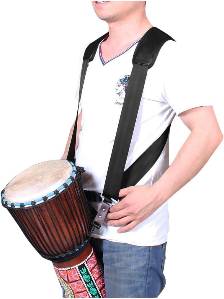 Padded Djembe Shoulder Strap Adjustable African Hand Drum Sling Belt Comfort Shoulder Harness Percussion Accessories Black
