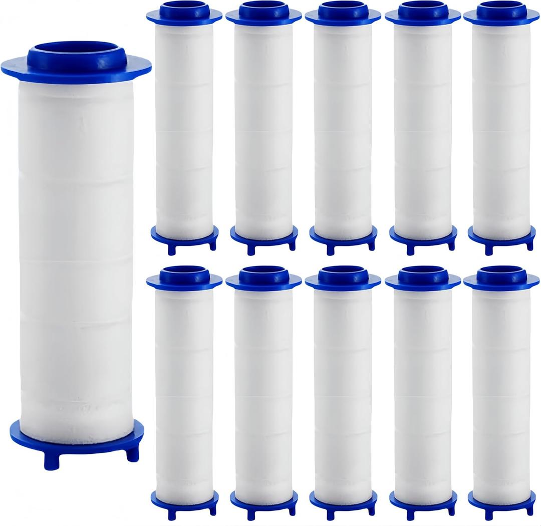 10Pcs Shower Head Filter Drivese, 2.75 Inch Ion Shower Dropse Head Filter PP Cotton Replacement Cartridge, Water Filter Core Cotton For Handheld Showerheads.