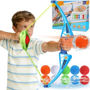 10Pcs Reusable Water Balloons with Bow and Arrow for Kids, Pool Beach Water Fight Equipment for Boys and Girls, Outdoor Summer Toys for Kids Ages 3-12