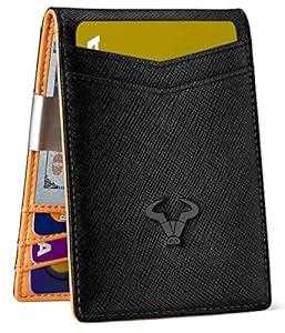 Slim Wallet Money Clip, BULLIANT Men's Front Pocket Wallet For Men 8 Cards 3"x4.25", RFID Blocking, Gift Boxed