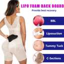Lipo Foam Back Board, BBL Lumbar Molder, Lipo Board Post Surgery, BBL Post Surgery Supplies, Back Compression Lipo Foam Board, Tabla Moldeadora for BBL & Liposuction Post Surgery Recovery(Black), One Size