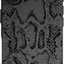 SCORPIFY for iPhone 17 Case [Compatible with MagSafe] with Matte Black Snake Print Design, Cute Magnetic Phone Cover for Women Girls and Men, Slim Shockproof Bumper