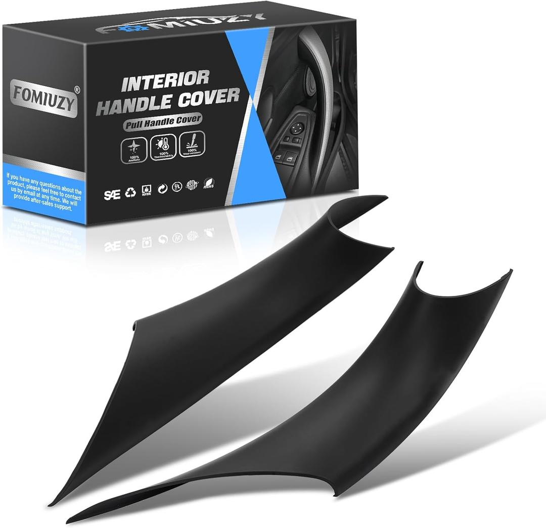 WEILEITE Interior Door Pull Sticky Handle Cover Accessories Fit for BMW 3 4 Series 318,320,328,330,335,M3 F30/F31/F34/F80 2012-2018 418,420,428,430,435,440,M4 F32/F33/F36/F82/F83 2013-2019(Black) (Left Front & Right Front Handle Cover)