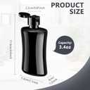 Domensi 100 Pcs 3.4 oz Black Travel Squeeze Bottles with Lids