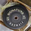 Fitvids 2" Olympic Bumper Plate Weight Plate with Steel Hub, 45LB,