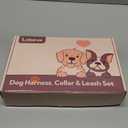 No Pull Dog Harness, Collar & Leash Set | Includes Dog Seat Belt, Collapsible Bowls & Poop Bag Dispenser. Ideal for Training, Walking, Hiking. Fits Small to Large Dogs(Pink-L)