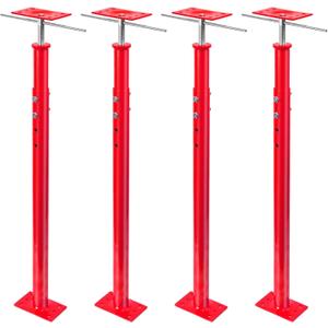 31"-63" House Floor Jack, 4 Pack House Jacks for Lifting and Leveling | 18000 lbs Max Load Capacity Per Unit, Floor Jack Post Pole Jacks, Adjustable Support Beam Basement Leveling House Jack