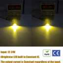 iBrightstar 9-30V Extremely Bright 6411 6418 C5W Festoon LED Bulbs Error Free 1.5" 36mm for Interior Map Dome Lights and License Plate Courtesy Lights, Gold