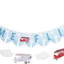 Time Flies Vintage Airplane Banner - Airplane 1st Birthday Banner, Time Flies Party Decorations, Time Flies Boy 1st Birthday Decorations