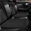 2PCS Auto Seat Wedge Leveling Cushion, Breathable Fabric Rear Seat Leveling Mat Support Cushion, Ergonomic Angled Design Backseat Pad Pain Relief Pad for Car Office Outdoor