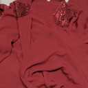 GRACE KARIN Wedding Guest Dress Mother of The Bride Dresses Two Piece Formal Sequin Dress with Jacket Tea Length 2025 (X-Large, Dark Red)