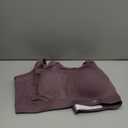 Yvette Sports Bra High Impact Adjustable Criss Cross Back, Full Support for Large Bust No Bounce (3X-Large Plus, Dark Purple)