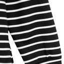 LilyCoco Women Long Sleeve Sweatshirts Polo Striped Lightweight Sweatshirt Black Medium (Black, M)