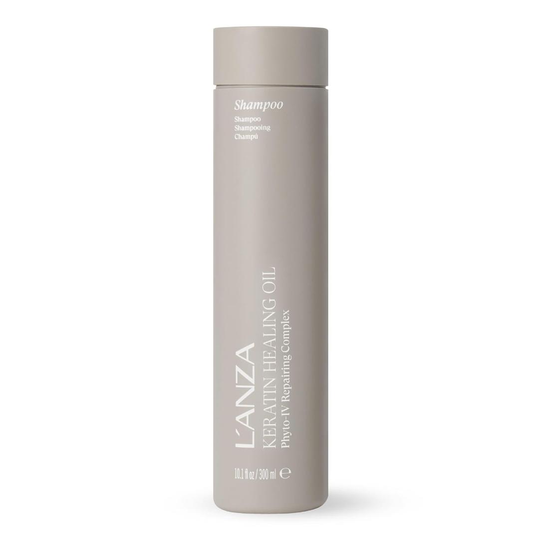 L'ANZA Keratin Healing Oil Shampoo Hydrating Cleanse, Boosts Softness, Adds Lustrous Shine, Anti-Frizz, Color Safe, Strengthening Anti-Humidity Strengthening Care, Sulfate Free