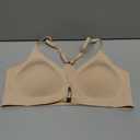 DEANGELMON Front Closure Bras for Women Racerback Bra No Underwire Seamless Push Up T-Shirts Bras Supportive Womens Bralettes (Beige, L)
