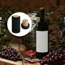 Heat Shrink Liquor Bottle Seals, 80 Pcs, 40 Wood T-Stoppers with 40 Black Shrink Wrap Capsule, Sealing Solution for Liquor Bottles, Ideal for Home Cellars and Cruises