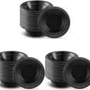 BLUESKY Cuisine Black Plastic Bowls - 12oz. (Pack of 300) - Durable & Microwave Safe Material - Perfect For Parties, Weddings, And Everyday Use