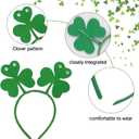 St. Patrick's Day Headband Shamrock Hairband Green Clover Hair Hoop Hair Accessories Saint Patrick's Day Headpieces for Irish Festive Parade Party Supplies