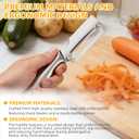 Multi-Functional Vegetable Peeler for Kitchen, Fruit Peeling Knifestainless steel sharp blade with bottle opener, suitable for fruits and vegetables, pumpkin, sugar cane. (Stainless steel handle)