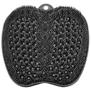 BESKAR Shower Foot Scrubber Mat with Non-Slip Suction Cups, Foot Spa Brush for Cleaning & Exfoliating Your Feet No Bend, Foot Points Reflexology Mat for Relax Your Feet (Carbon Black)