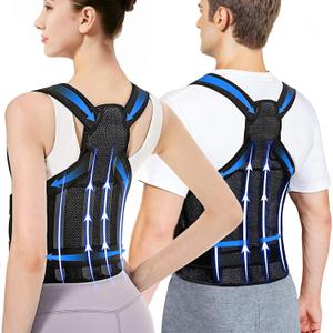 Posture Corrector for Women and Men,Adjustable Full Back Brace Support for Upper and Lower Back Pain Relief,Shoulder Straightener for Scoliosis, Hunchback,Hump,Thoracic,Spine Corrector,S(26"-34")