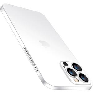 Purluct for iPhone 16 Pro Slim Case,Paper-Thin Transparent Finish Skin Back Case [Non Yellowing] Ultra Protective Cover with Camera Protection 6.3 Inch (Frosted Clear)