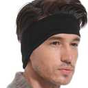 Braylin Ear Warmer Headbands, Winter Ear Muffs Headband for Men Women Kids, Ear Cover Headband in Cold Weather Running Skiing (01.Black)